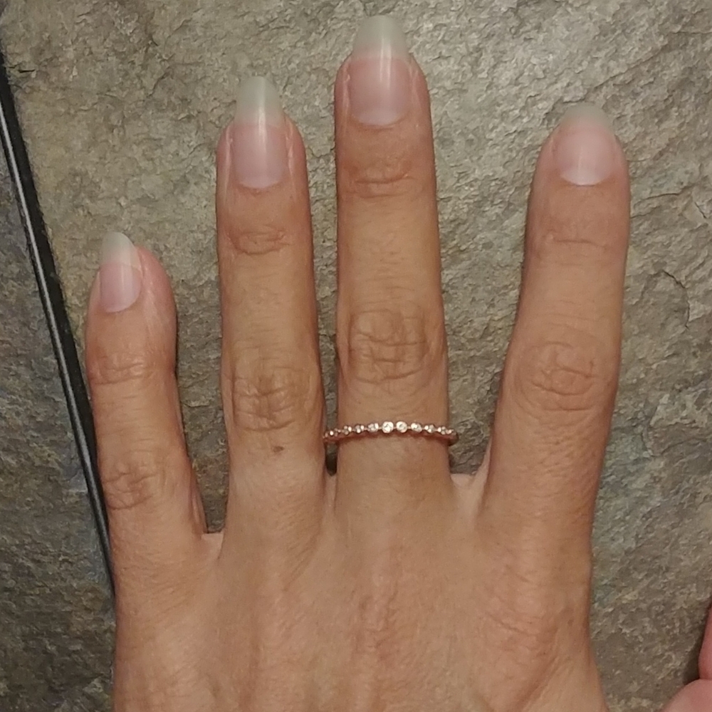 Zales Rose Gold Diamond Stackable Band